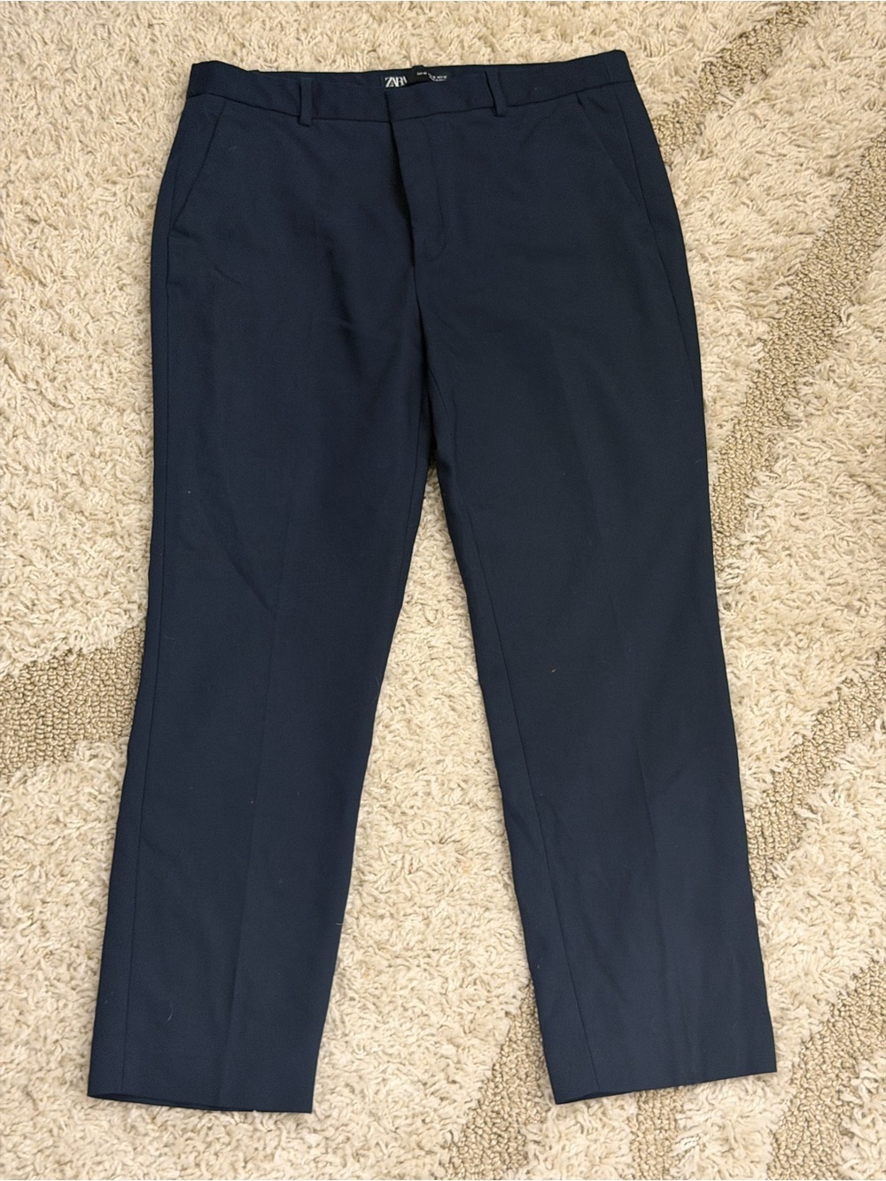 Zara Women's Dark Navy Straight Dress Pants